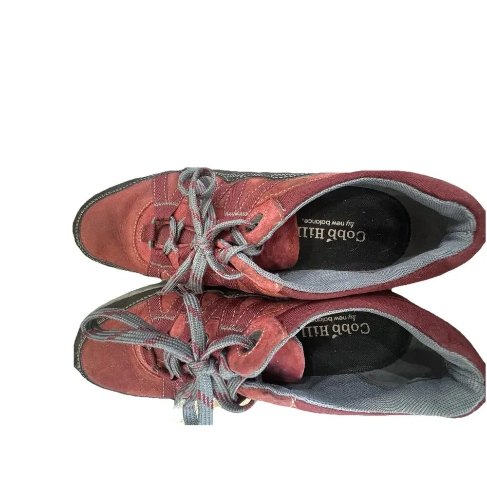 Cobb Hill by New Balance Red Leather Waterproof Sneakers Women's Size 9.5 Comfor